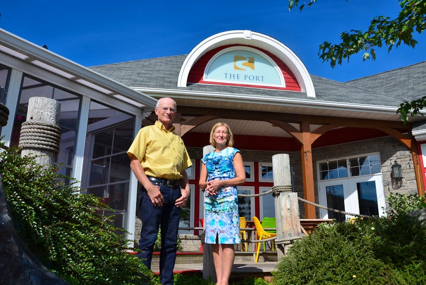 Port Pub and Bistro co-managing directors David Acton and Lois Bowden standing outside of the Port Williams establishment. The business has celebrated a significant milestone: one million customers served. KIRK STARRATT
