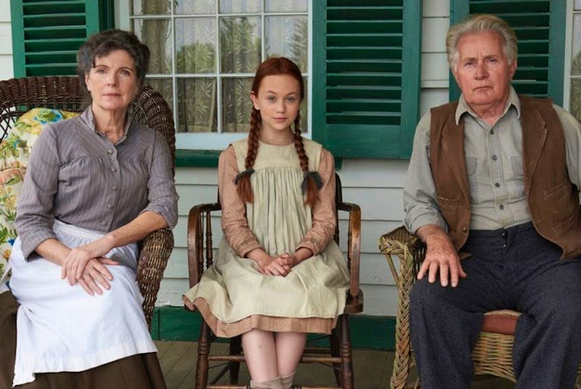<p><span class="BodyText">Breakthrough Entertainment released this publicity shot of its new movie, "Lucy Maud Montgomery's Anne of Green Gables", starring, from left, Sara Botsford as Marilla, Ella Ballentine as Anne and Martin Sheen as Matthew.</span></p>