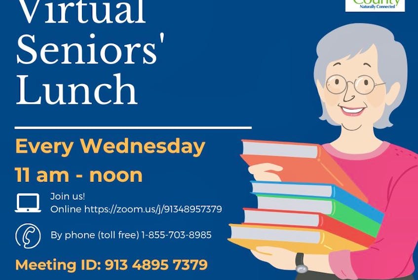A virtual lunch for seniors is among the activities underway to stay connected to Victoria County seniors. CONTRIBUTED