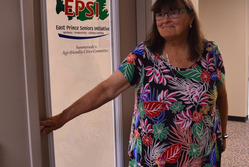 East Prince Seniors' Initiative (EPSI) executive director Gloria Schurman closes the office door for the last time; EPSI has closed after a funding cut.
