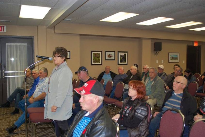 Patricia Humby from Morley’s Siding was one of the people who came out to a meeting in Clarenville Monday evening, to offer comment to DFO on a proposed licence system for the recreational fishery.