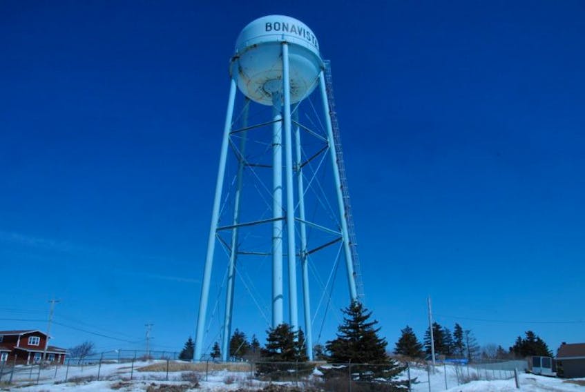 Bonavista water tower — set to be replaced in 2017 pending additional funding.
