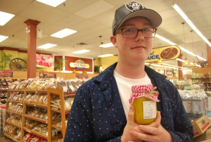 Mitchell Hudson, a Grade 8 student, will be making mustard pickles as his summer job located in the Bloomfield area. Hudson is using a family recipe and has his product in stores in Clarenville, Musgravetown, Trinity and Petley.