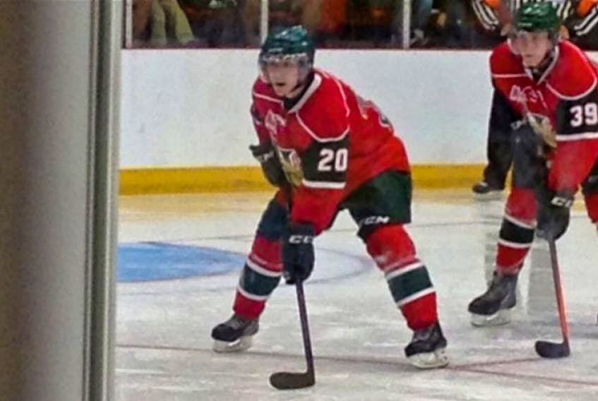 Makail Parker, originally of Newport Corner, has played four games with the Halifax Mooseheads this season.