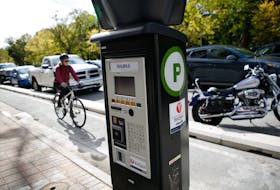 One of the city's new parking pay stations is seen on South Park Street in Halifax on Tuesday Oct. 13, 2020.