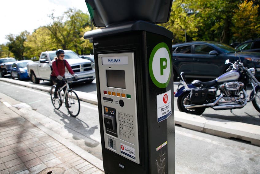 One of the city's new parking pay stations is seen on South Park Street in Halifax on Tuesday Oct. 13, 2020.