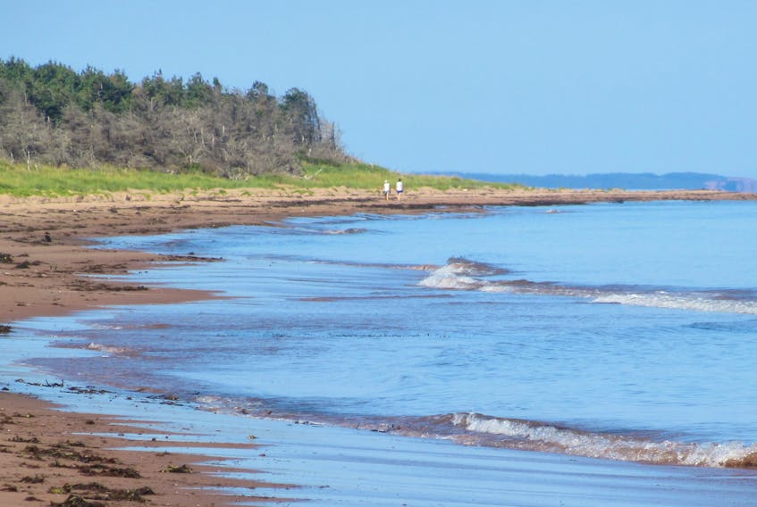 A few beach-goers enjoy the scenery at Ross Lane Beach in Stanhope on a recent September morning in the P.E.I. National Park. Close to 400,000 people visited the P.E.I. National Park in July and August.