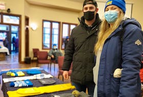 Jonathan Gormley and Robin Graham were part of The Young and the Breathless team, which raised money for Harvest House Ministries Saturday through Coldest Night of the Year event. 