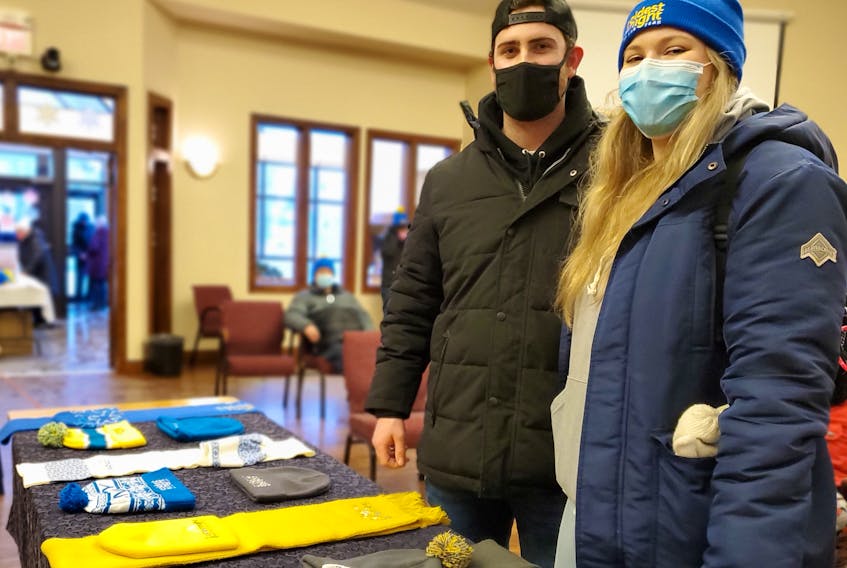 Jonathan Gormley and Robin Graham were part of The Young and the Breathless team, which raised money for Harvest House Ministries Saturday through Coldest Night of the Year event. 