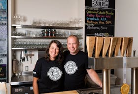 Ashley Condon, left, and her husband, Ken Spears co-own Copper Bottom Brewing in Montague. 
