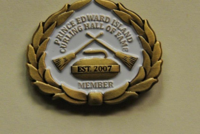 This is a pin that was presented to the six inductees of the P.E.I. Curling Hall of&nbsp; Fame and Museum on Monday night. The induction ceremony took place at the Silver Fox Curling and Yacht Club in Summerside.