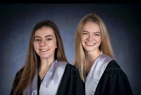 Katy MacKinnon, left, and Sarah-Jane Parnell are the Class of 2020 at École La-Belle-Cloche in Rollo Bay.