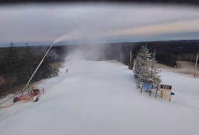 Mark Arendz Provincial Ski Park at Brookvale makes snow whenever the temperatures are cold enough, but the park is still not open due to a mild start to winter.