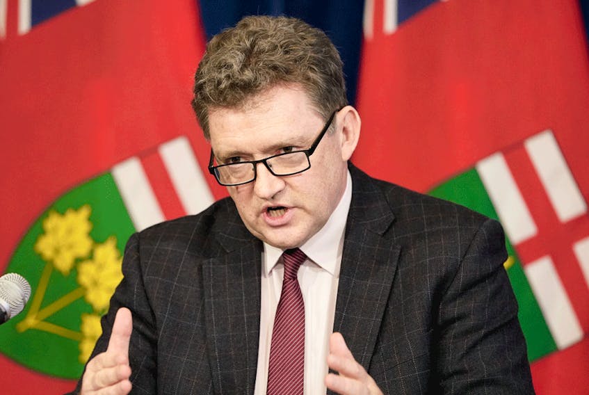  Dr. Peter Donnelly, President and CEO of Public Health Ontario, addresses a media briefing on COVID-19 provincial modelling in Toronto, April 3, 2020.