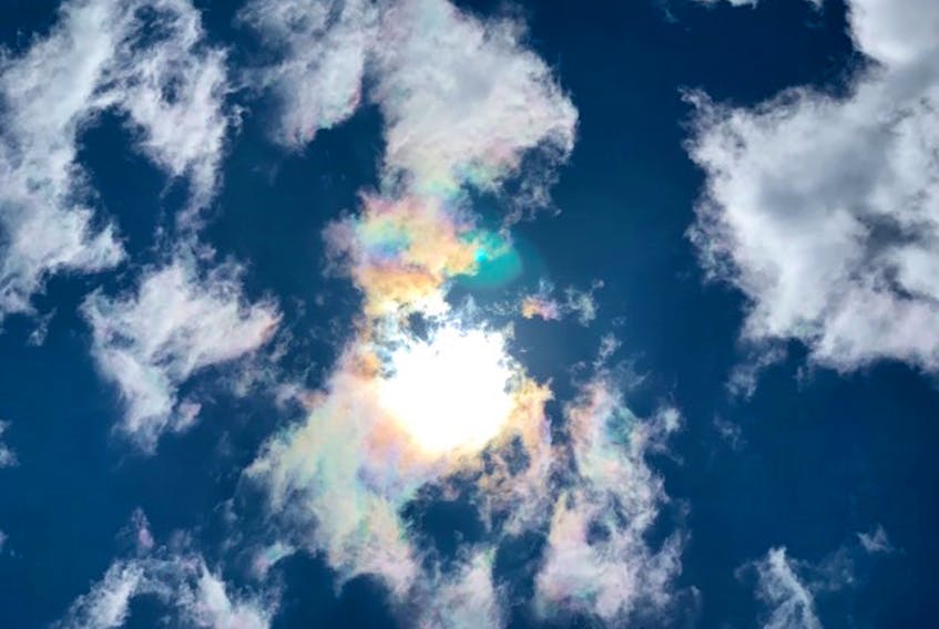 Terra Michelle looked up and saw pretty pastels in the clouds over Robert Kemp Turner School in Cole Harbour. N.S.  She says, " they were too beautiful not to share"!