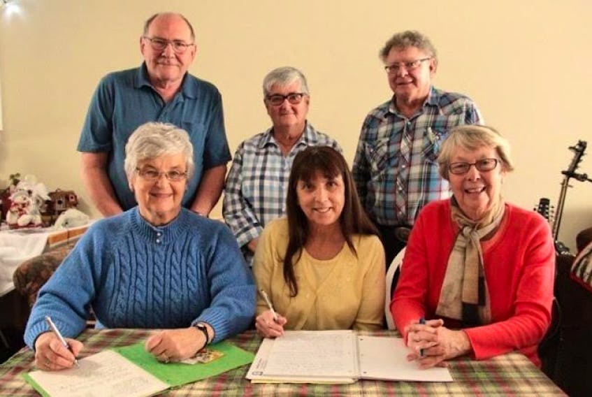 Kensington Community School Committee members, back row: Clayton Smith (left), Joan Adams and Donald Adams. Front row: Astrid Johnson (left), Ann Brander and Lola Meek Ogilvie. Missing from picture, Louis Ellsworth.