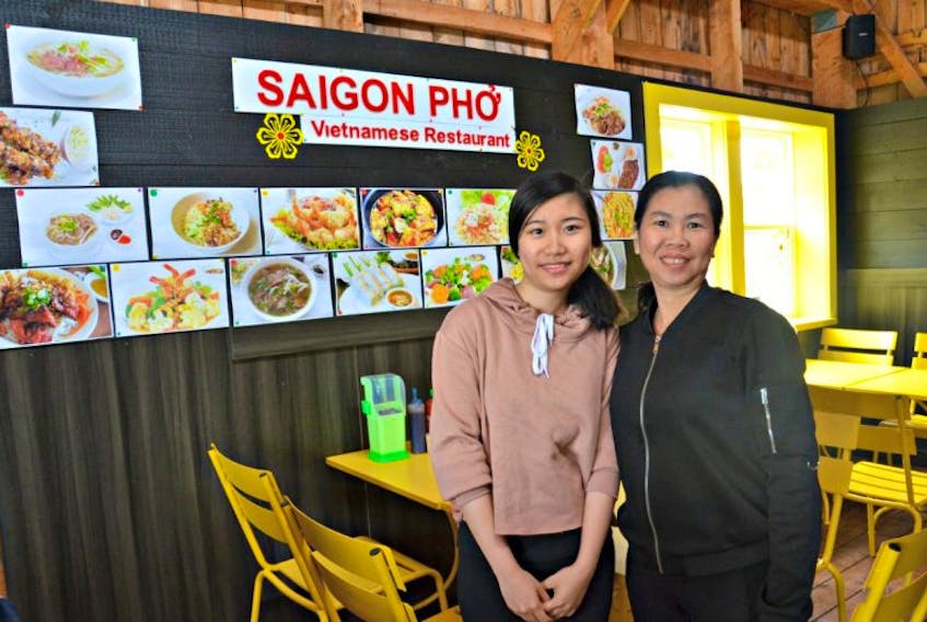 A new family-owned Vietnamese restaurant called Saigon Pho recently opened at Spinnaker’s Landing in Summerside. Manager Aimee Huynh (left) along with the owner Thu-Ba Thai are both excited for guests to try their causal-quick traditional dishes.