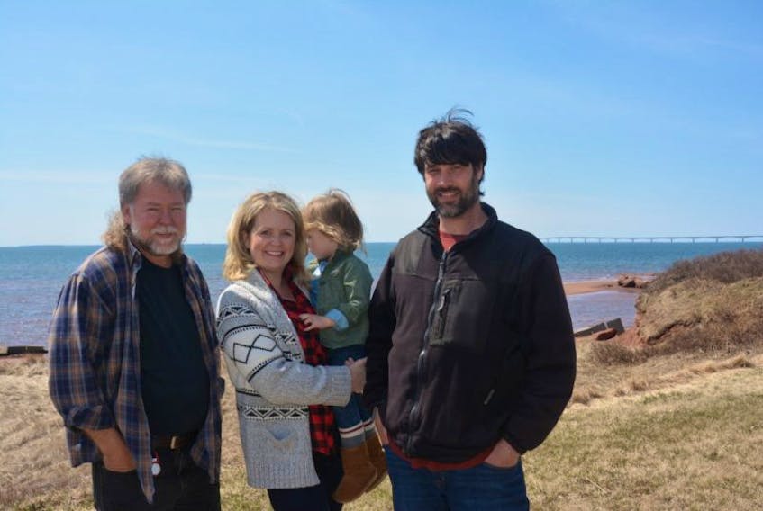 The community of Cape Traverse is getting ready to host a special celebration on Friday to mark 100 years since the iceboat service between P.E.I. and N.B. came to an end. From left are some of the organizing committee, Danny Howatt, Robyn and Everyleigh MacKay and Scott Cutcliffe.