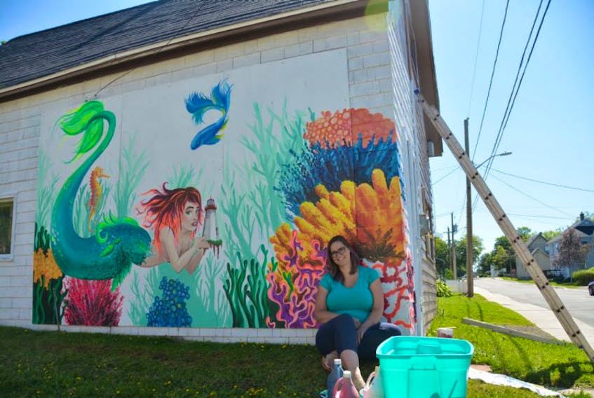 Kiele Poirier recently painted an eye-catching mermaid mural on the side of a property she purchased last year on Second Street in Summerside.
