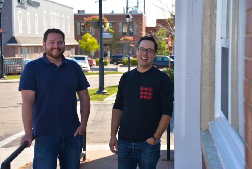 Long-time friends Ian Gass, left, and Dan Kutcher, right, are getting ready to launch a new restaurant together in Downtown Summerside, they’re calling it South Centre Kitchen & Provisions.