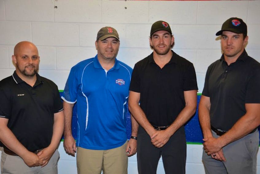 The founders, owners and operators of Tenacity Hockey are excited about their first year of operation at Credit Union Place in Summerside in August. From left: Eric Morency, Billy McGuigan, Alex Gallant and Brett Gallant.