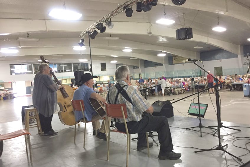 The band Malange performs at the Pictou County Seniors Festival.