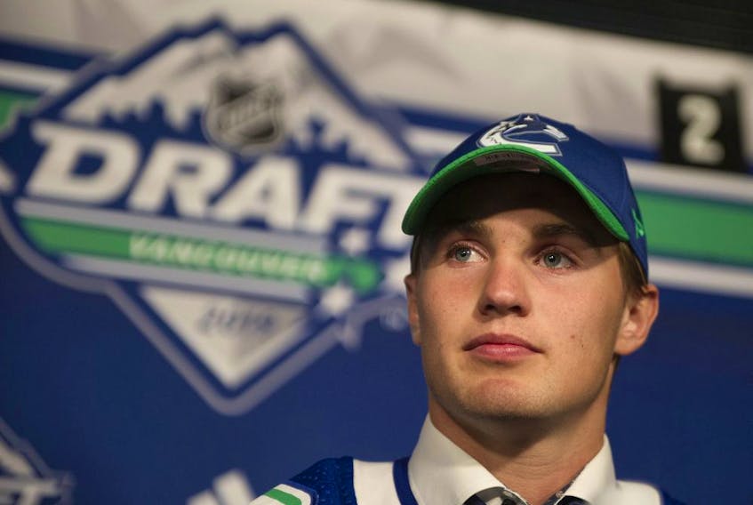 Nils Hoglander, picked in the second round of the 2019 NHL Entry Draft by the Vancouver Canucks, isn't sure what his upcoming season looks like due to the COVID-19 pandemic. A lot of AHL and ECHL teams are anxious to learn of their fate, too.