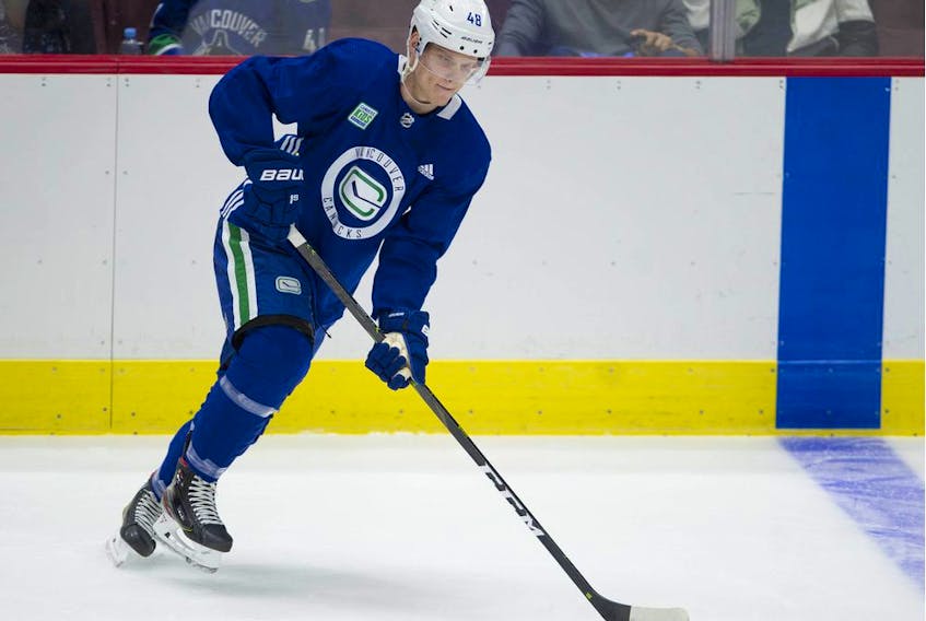 Olli Juolevi played limited minutes for the Vancouver Canucks during the post-season in Edmonton, but appears healthy and ready to compete for a roster spot whenever the next NHL season starts.