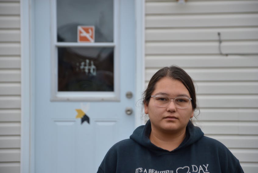 Amanda Marshall says she was so desperate for space she got the keys and moved into a house on Estherrich Road in Potlotek First Nation. OSCAR BAKER III/ CAPE BRETON POST 