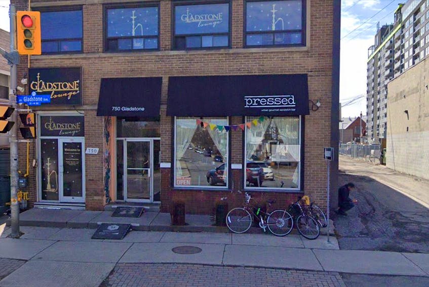 Google street view image of the Pressed Cafe on Gladstone.