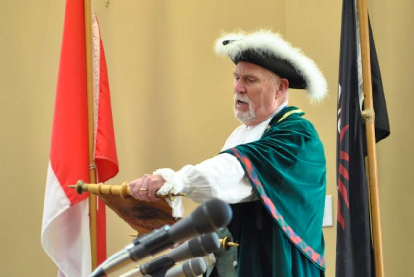 Town crier Jim Stewart made the proclamation noting that Queen Elizabeth II has become the longest reigning monarch of England and Canada.