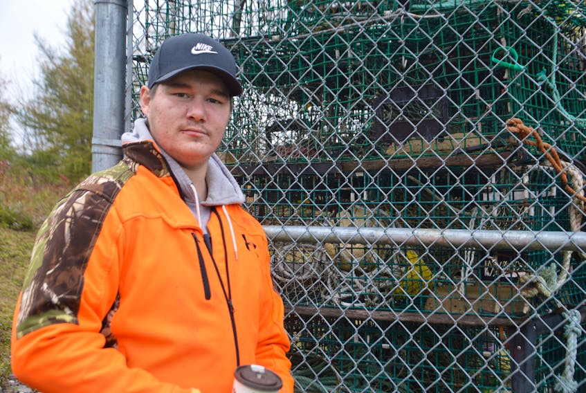 Evan Johnson is a harvester with Potlotek First Nation and says 35 of his lobster traps are at the DFO depot in Lennox Passage. OSCAR BAKER III/THE CAPE BRETON POST