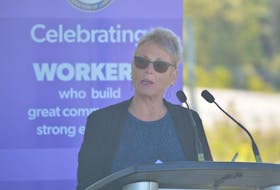 Newfoundland and Labrador Federation of Labour president Mary Shortall rolled out its economic recovery plan during the event. Nicholas Mercer/SaltWire Network 