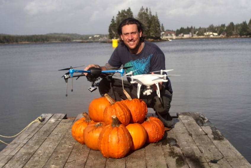 Greg Trowse of Luna Ocean Consulting wants to use pumpkins and drones to map currents in Grand Passsage Digby County.