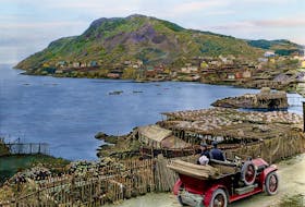 A 1908 photograph of Portugal Cove colourized by Gerard Nash. — Contributed