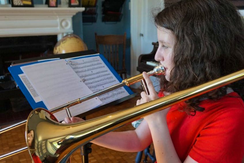 Lauren Inglis, who has been playing trombone for three years, as recently been accepted into the Nova Scotia Youth Wind Ensemble.