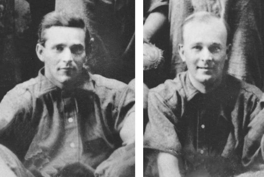 Arthur Haddie, left,  was the owner of a bowling alley in Liverpool. In 1919, he had his business up for sale. Reg Cohoon, right, once owned a barbershop, pool room and bowling alley on Main Street.