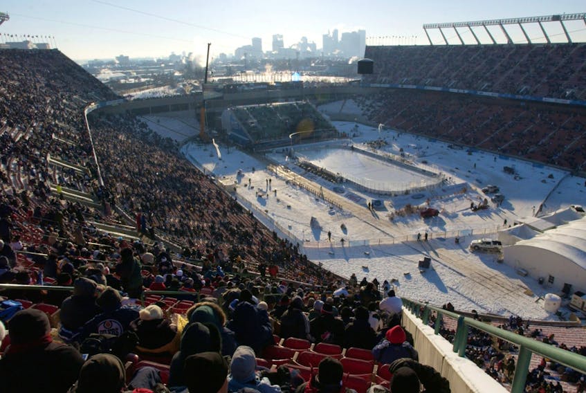 The 2003 Heritage Classic held in Edmonton's Commonwealth Stadium on Nov 22, 2003, was the NHL’s first-ever outdoor game. The Montreal Canadiens beat the Edmonton Oilers 4-3 in front of 57,167 fans.