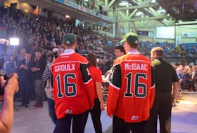 Benoit-Olivier Groulx and Jared McIsaac were the first and second overall picks of the Halifax Mooseheads during the 2016 Quebec Major Junior Hockey League draft at the Eastlink Centre in Charlottetown.
File