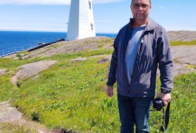 Gary Cross, shown here at Cape Spear in July, took part in Saturday's Multiple Myeloma march at Quidi Vidi Lake in St. John's.