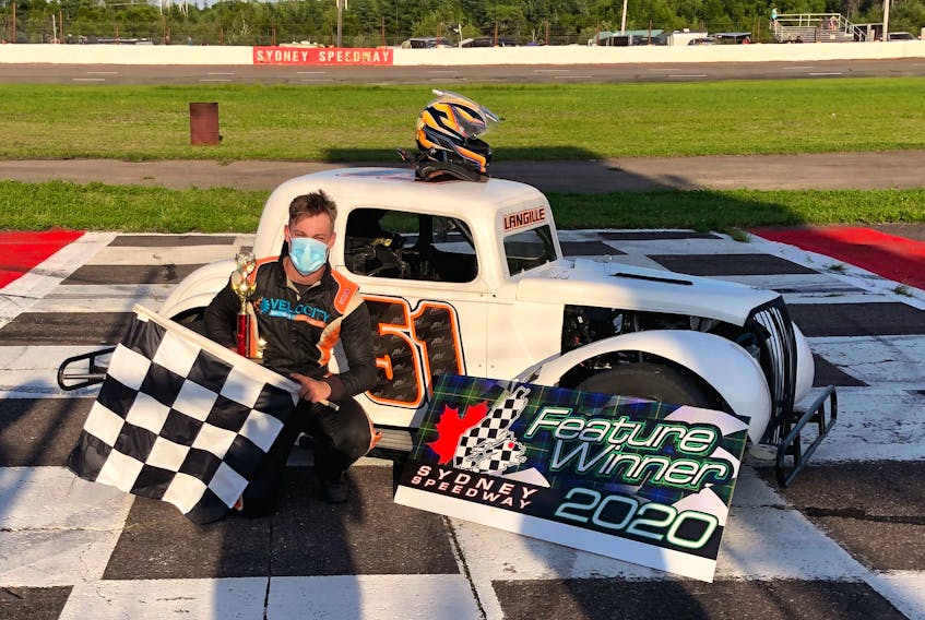 Braden Langille of Shubenacadie won a pair of feature races in the Colbourne Auto Group event at Sydney Speedway on Saturday. Langille and the No. 51 car placed first in the second and third feature, while Sydney’s Kody Quinn crossed the finish line in first place in the opening race in the class. CONTRIBUTED • SYDNEY SPEEDWAY