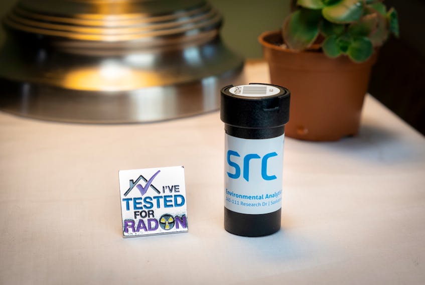 The radon testing kit that will be provided to 100 homes in Stephenville. TAKE ACTION ON RADIO PHOTO