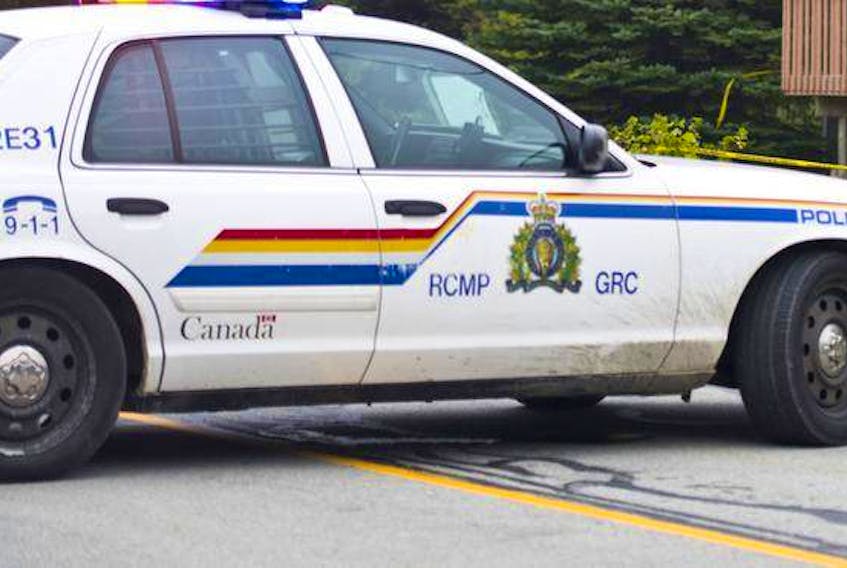 RCMP on the scene of a crash in Musquodoboit Harbour.