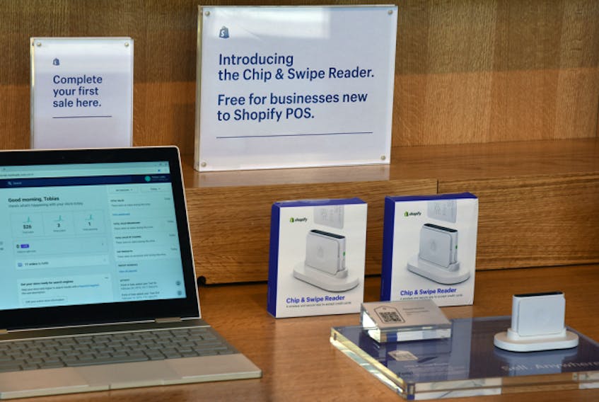  oint of purchase items on display at Shopify Los Angeles in February 2019.