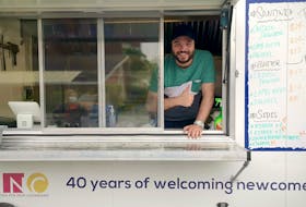Amr Alagouza, originally from Egypt, is the project lead for Global Eats food truck, a social enterprise created by the Association for New Canadians. – Andrew Waterman/The Telegram