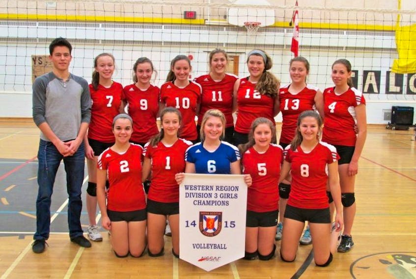<p>Clare senior girls captured the Division 3 regional volleyball banner this weekend in Chester Basin.</p>