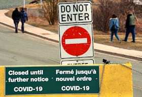Despite the area being closed due to COVID-19 restrictions, pedestrians are still entering Signal Hill National Historic Site. Officials are asking people to stay away from any closed parks to prevent any issues with physical distancing and exposure to the coronavirus. Keith Gosse/The Telegram