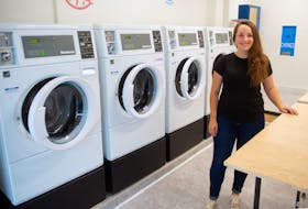 Angela Muise poses for a photo in the laundromat she owns with her partner David Murray on Monday, August 17, 2020. Halifax Laundry Co. reopened last week on Cornwallis Street after renovations. Muise and Murray took ownership in June.
Ryan Taplin - The Chronicle Herald
