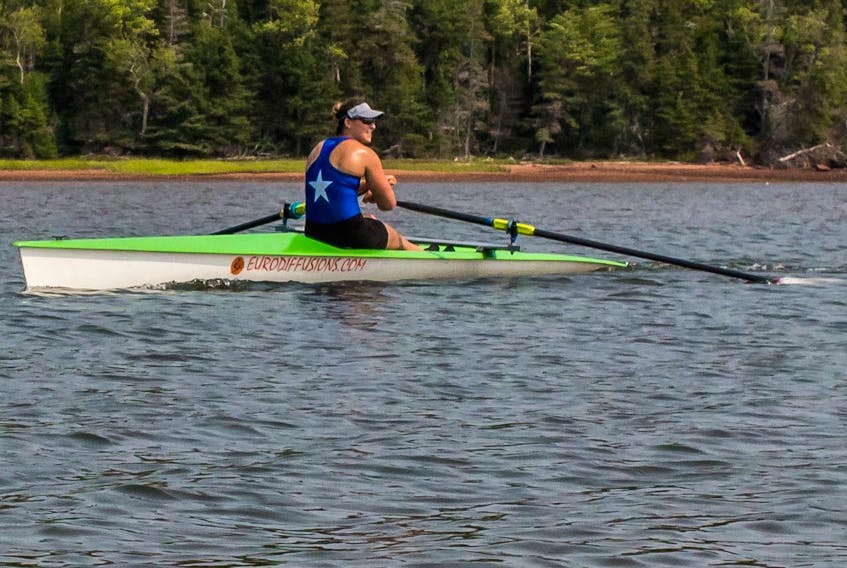 Shannon MacAulay competed at the Red Island Regatta Saturday on the Brudenell River. Jason Hoyt/Special to The Guardian.
More of Hoyt’s photos are available on Rowing P.E.I.’s website and Facebook page.