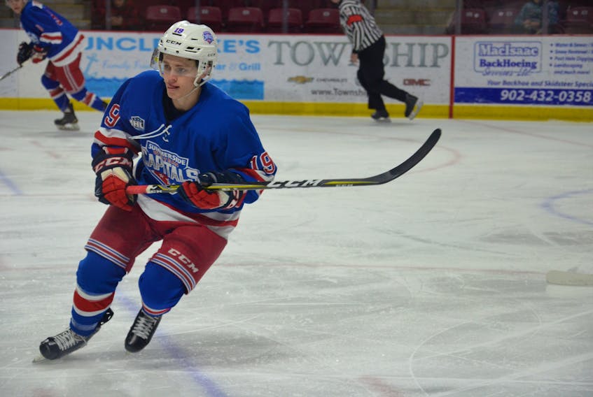 Forward Cameron Roberts of Kensington had one goal and three assists in the Summerside Western Capitals’ first two games of a three-game weekend. The Caps lost 4-3 in Edmundston, N.B., on Saturday night after dropping a 3-2 overtime decision in Grand Falls, N.B., on Friday evening.